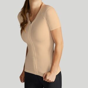 Tommie Copper Full Back Support Shirt Compression Top Nude Size L